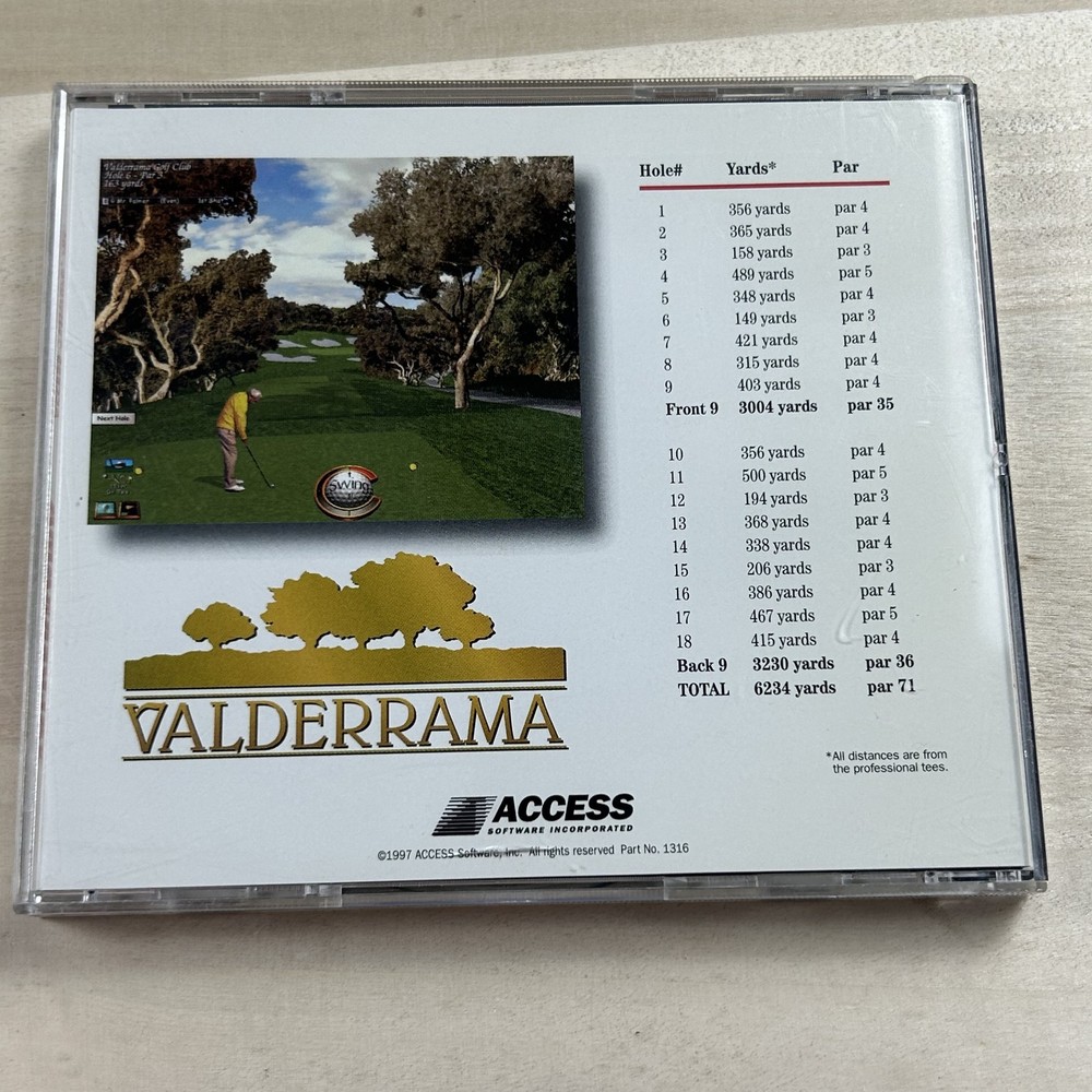 Links Championship Course Valderrama CD-ROM PC Mac Golf Game Software Windows 95