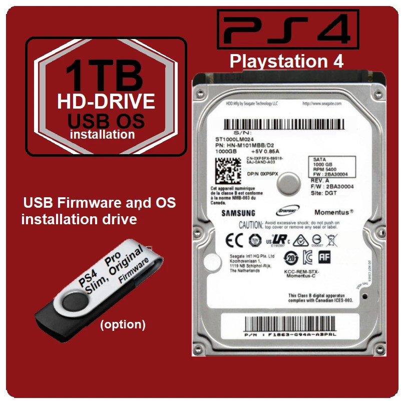 1TB PS4 Pro Ps4 Slim Ps4 OG Internal HD PS4 Operating System USB Drive Option