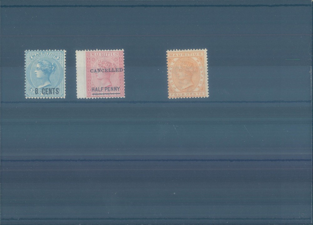 MAURITIUS 1878-1891 MH/MNH key values