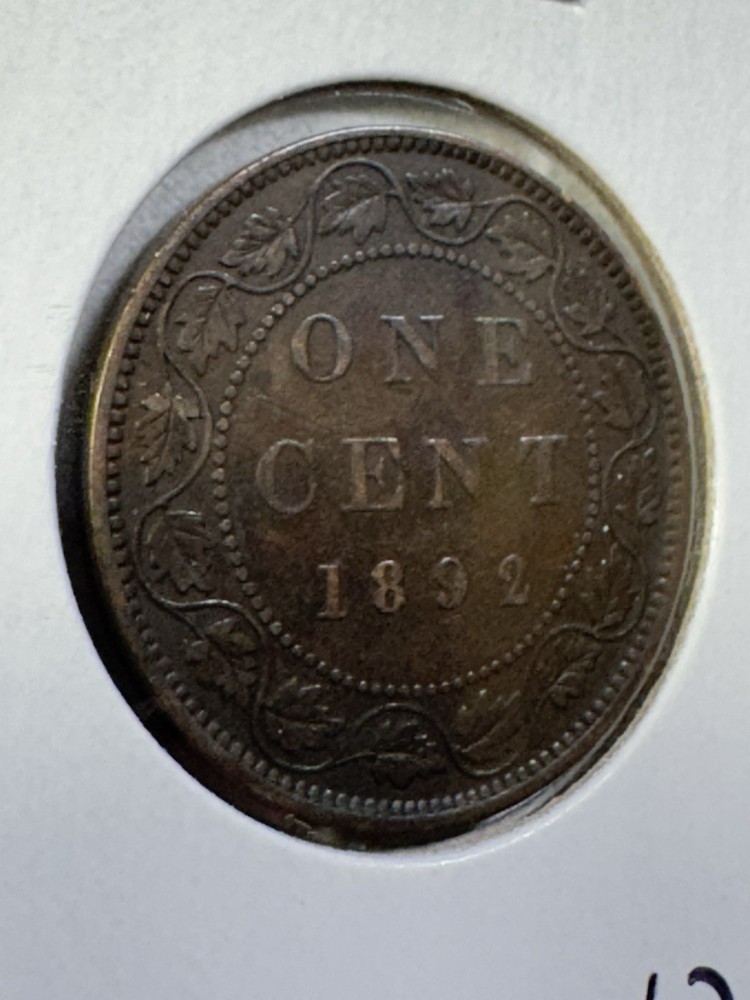1892 Canada Large Cent Bronze Coin