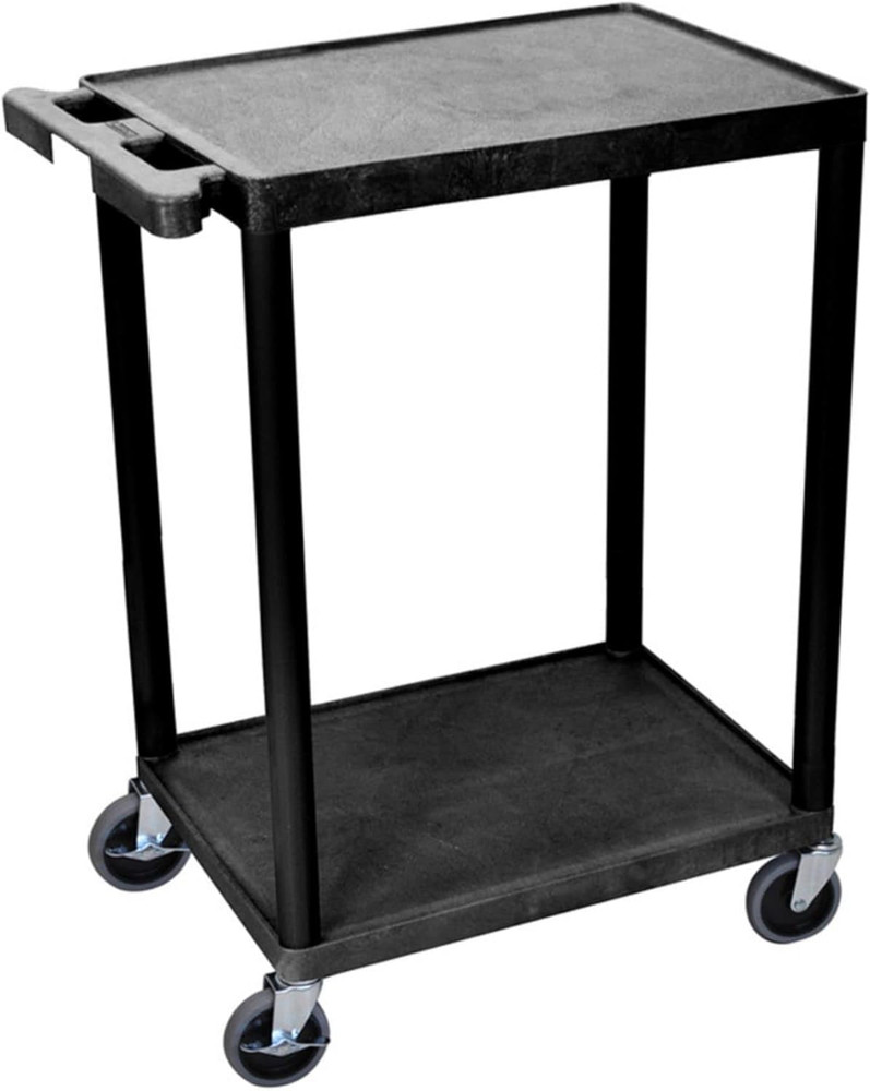 Multipurpose Utility Cart with 2 Shelf - Black