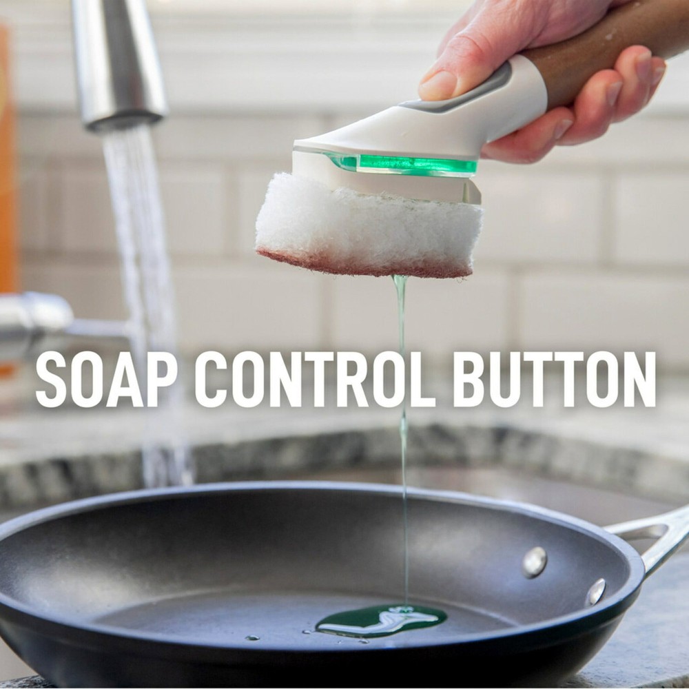 Greener Clean Non-Scratch Soap Control Dishwand with 3 Refills