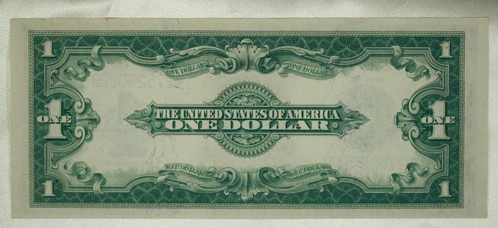 2 Consecutive Numbered $1 Large Size Silver Certificates. AU/CU