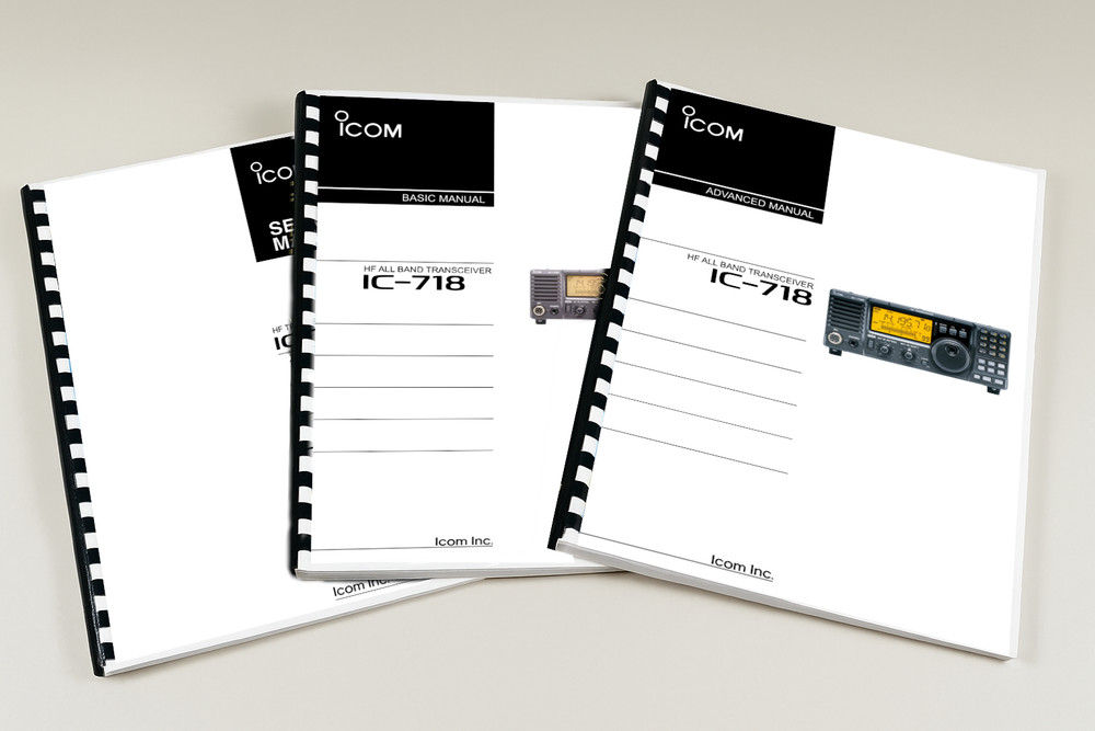 Icom IC-718 Instruction Manual & Service Manual  & Advanced Manual