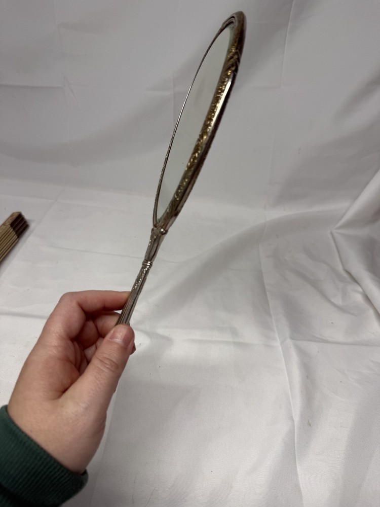 Vtg Vanity HANDHELD MIRROR