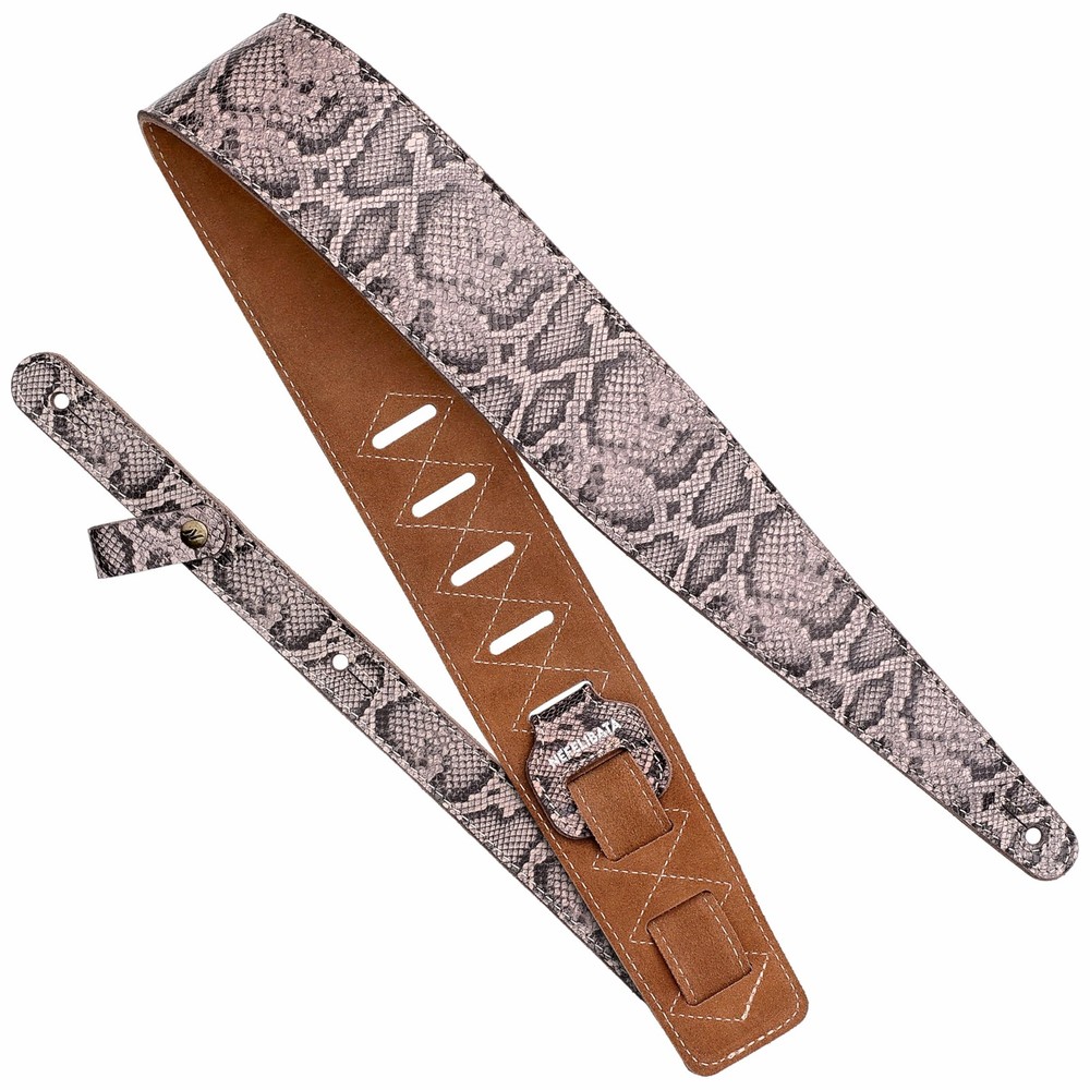 Nefelibata Guitar Strap 2.5" Snake Pattern Leather Adjustable Guitar Straps w...