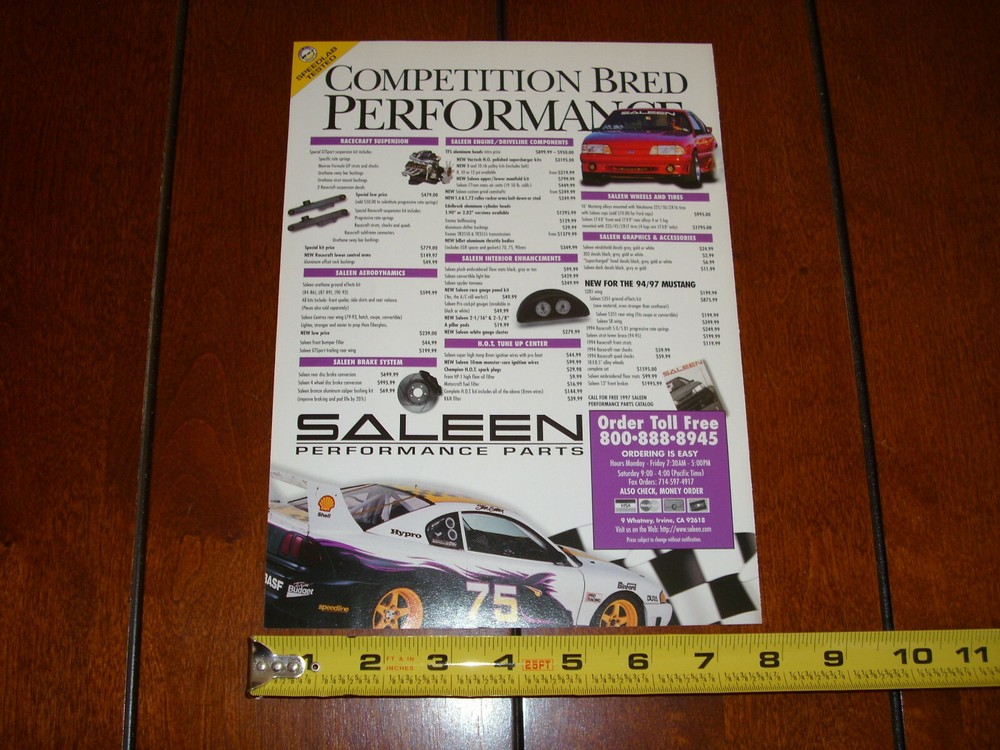 SALEEN MUSTANG ORIGINAL 1997 AD