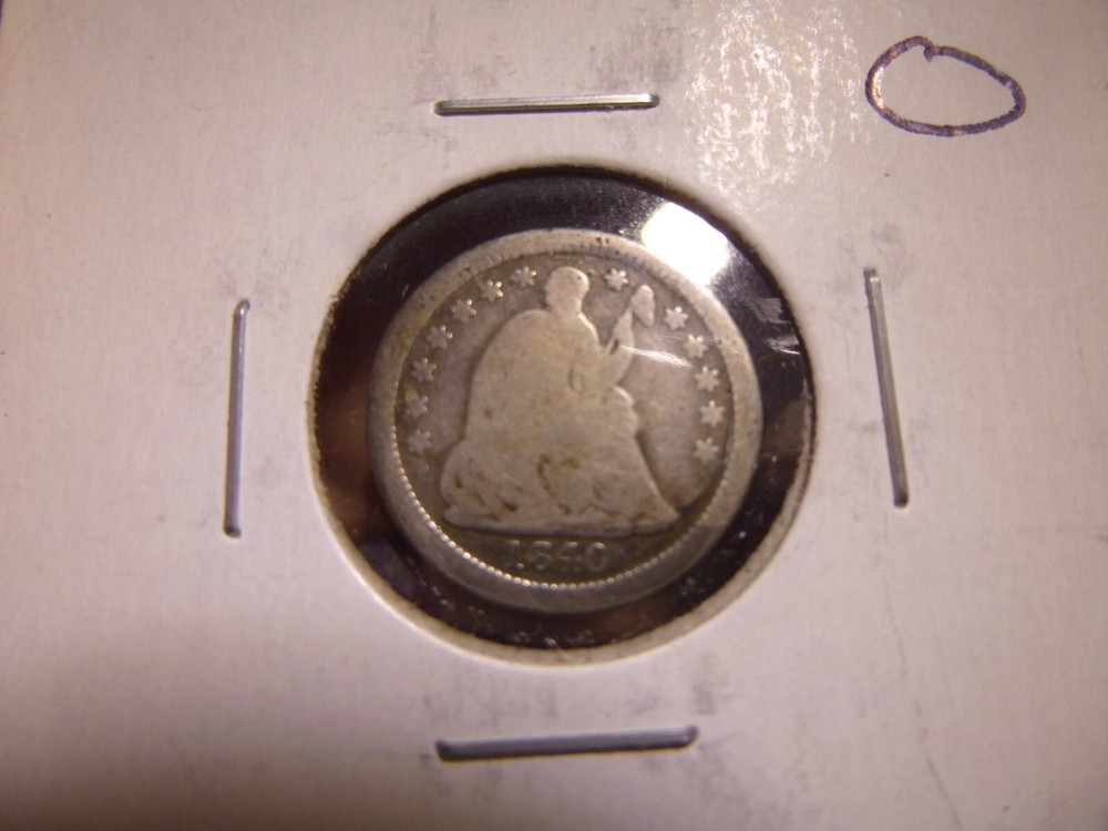 1840 O Seated Liberty Half Dime With Drapery