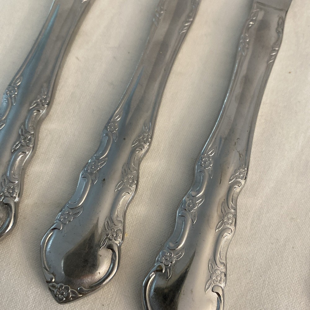 Select Stainless Flatware Korea Rose 20 Pieces Replacement Floral Flowers