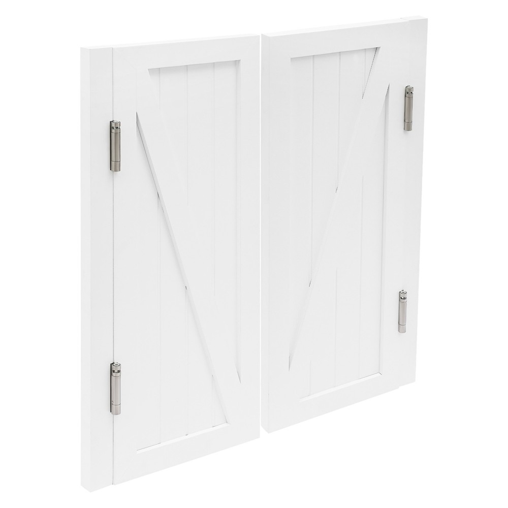 Partition Doors Solid Wood Entrance Partial Door Double-Doors Leaf for Home Yard