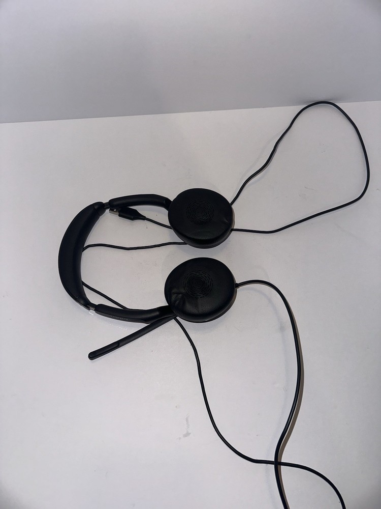 Jabra USB Wired Headband Headset Double Ear Boom Microphone Volume Control Black