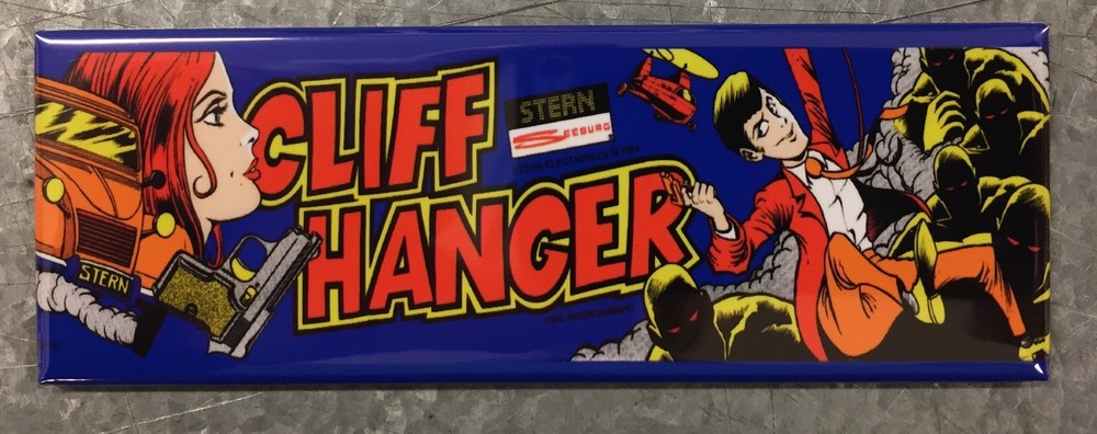 Cliff Hanger Arcade Game Marquee Fridge Magnet