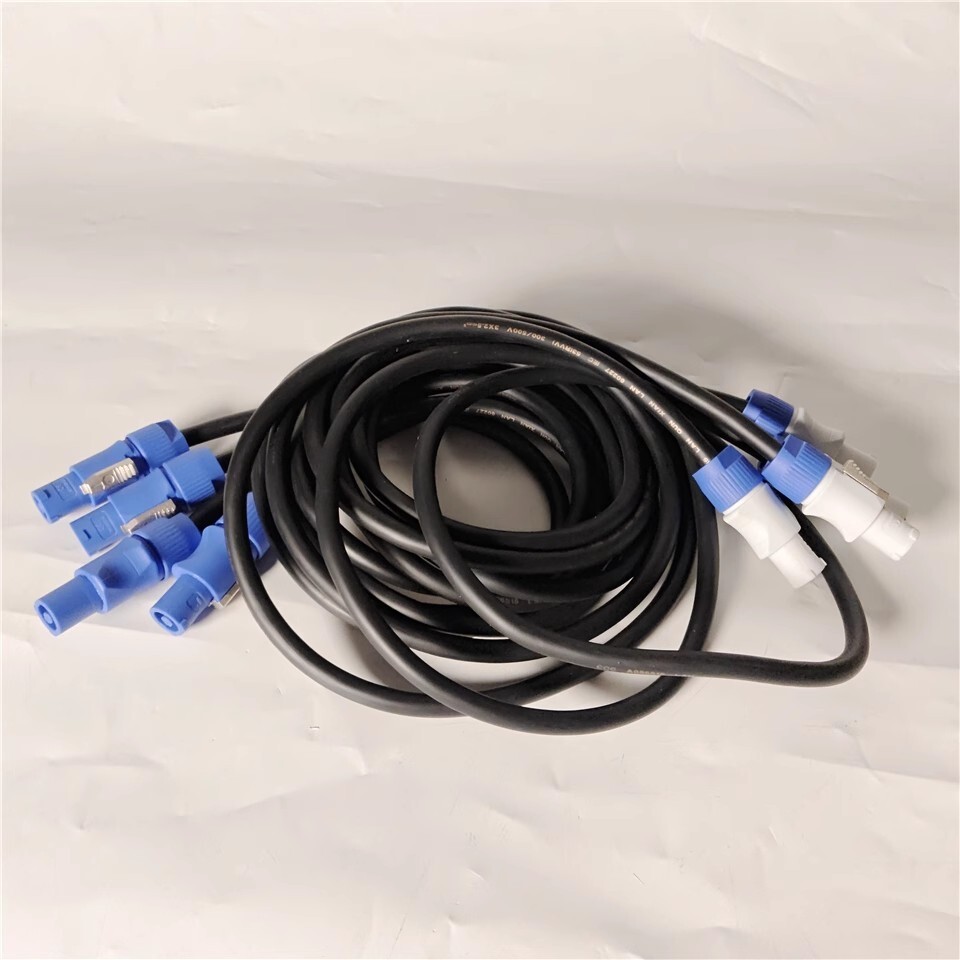 10pc/3*2.5mm 2meter powercon connector power extention cable for stage lighting