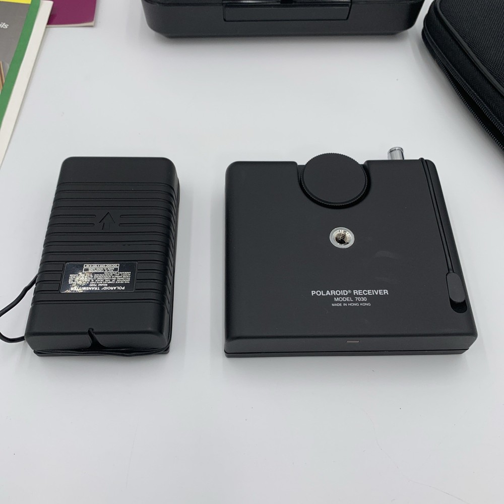 Vintage Polaroid Spectra System Instant Camera Remote & Hard Shell Case Untested