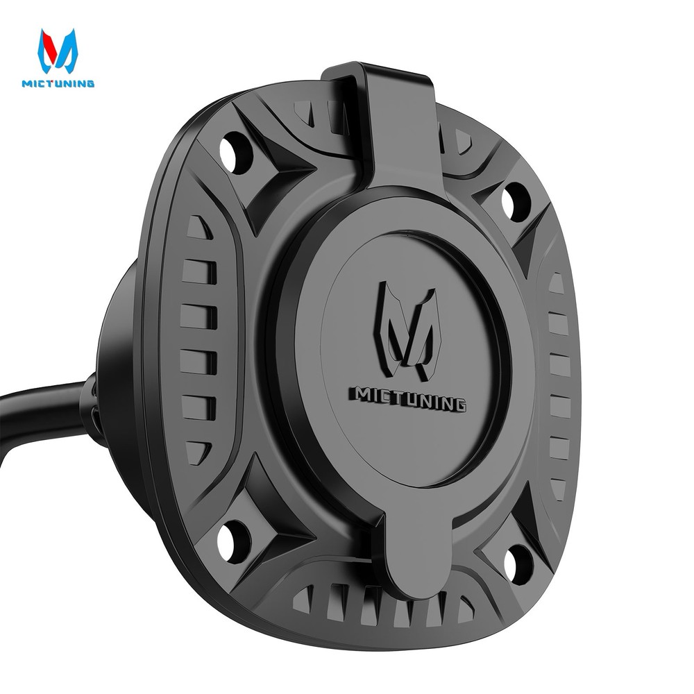 125V 20Amp AC Port Plug, RV Shore Power Inlet Plug T-Blade Adapter with Hole Saw