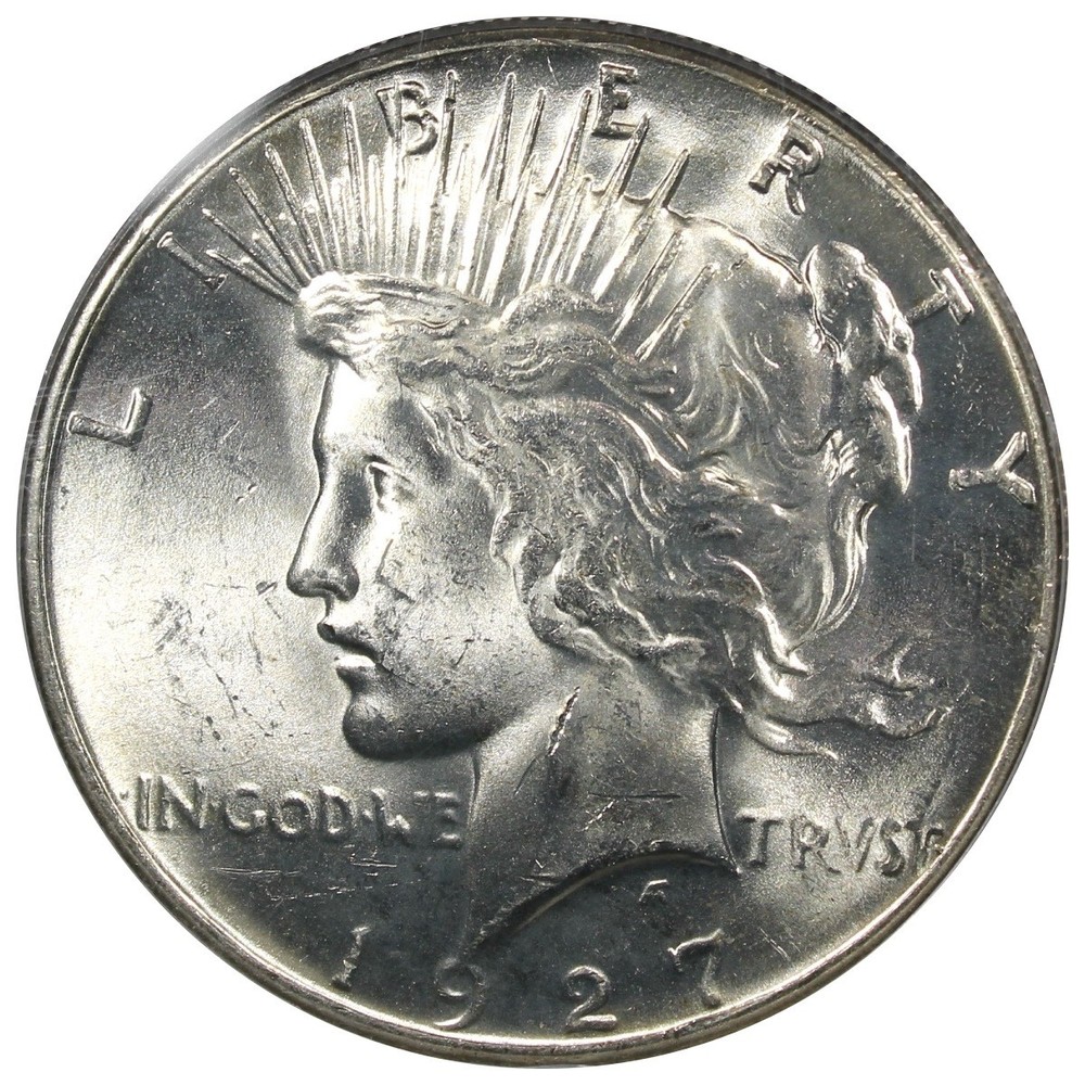 1927 Peace Dollar PCGS MS63 Better Date $1 Uncirculated