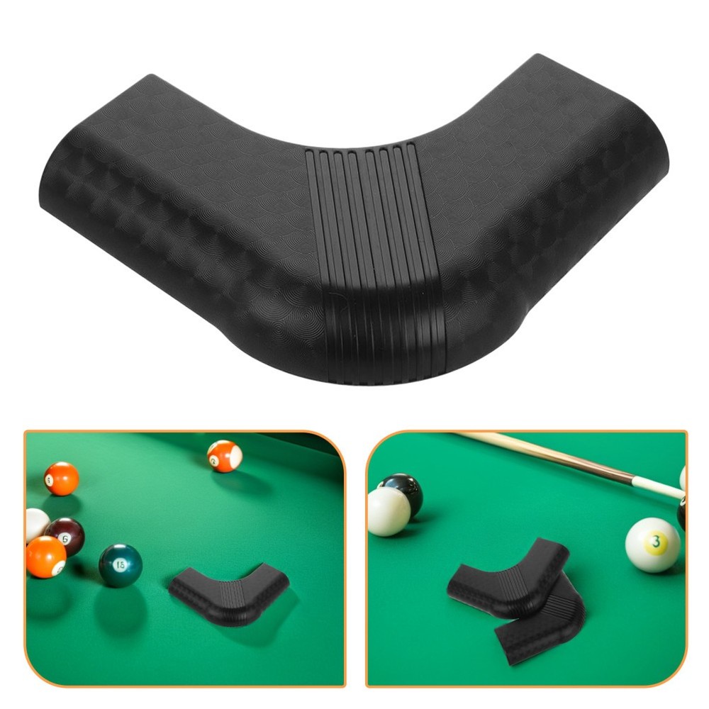 6pcs Pool Table Corner Guards Edge Bumper Covers Nylon (Black) - For Billiard