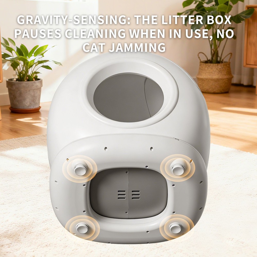 Automatic Cat Litter Box, 78L Fully Enclosed Smart Self-Cleaning Litter Box