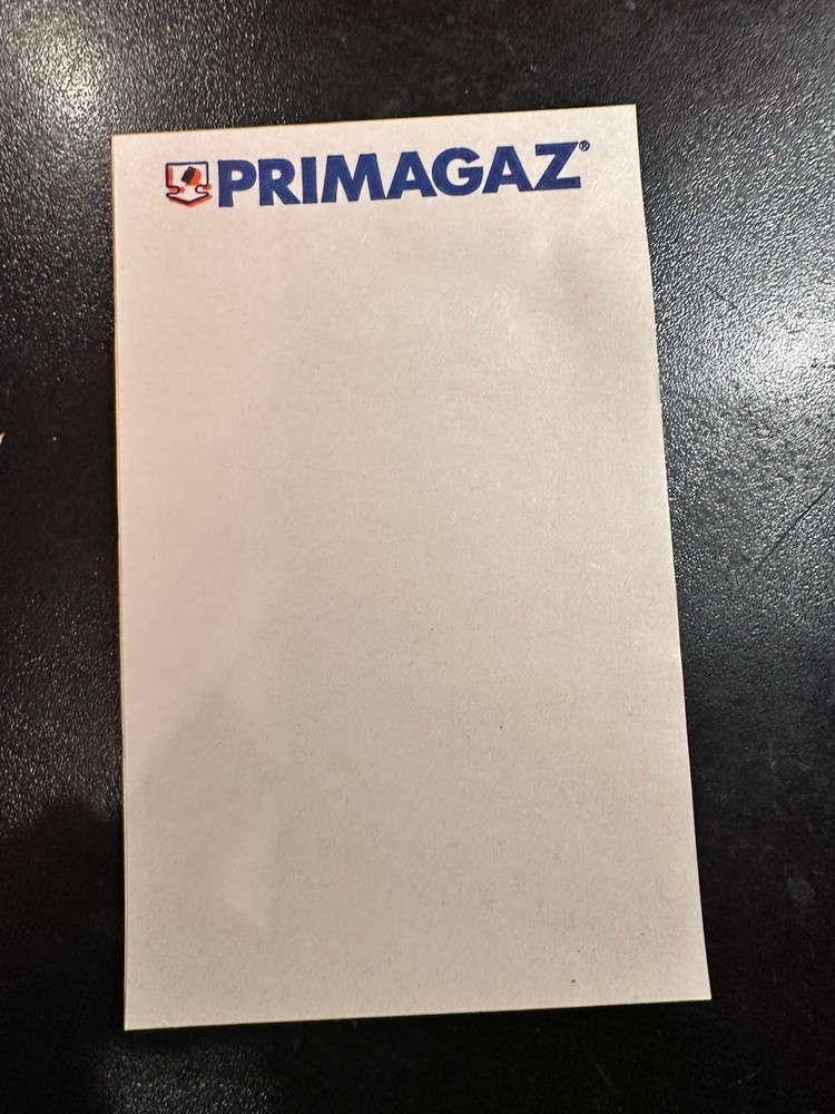 Rare Vintage Primagaz Small Advertising Notebook Notepad