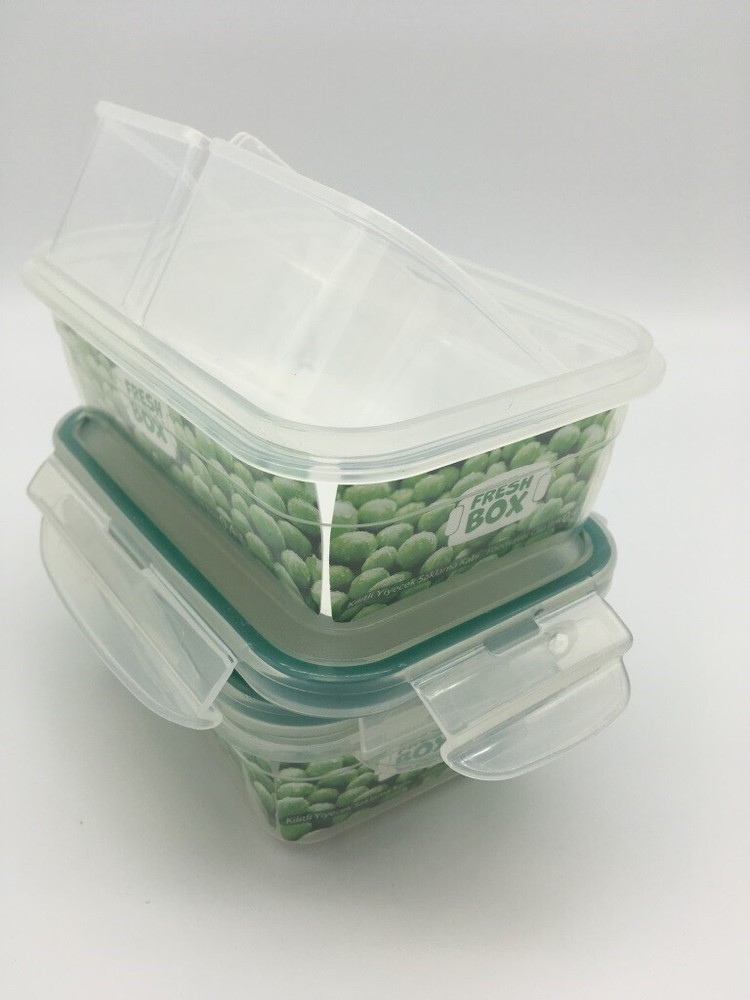 PlastArt200 Rectangle Set,Multi Piece Food Storage Container 2 Divided Removable