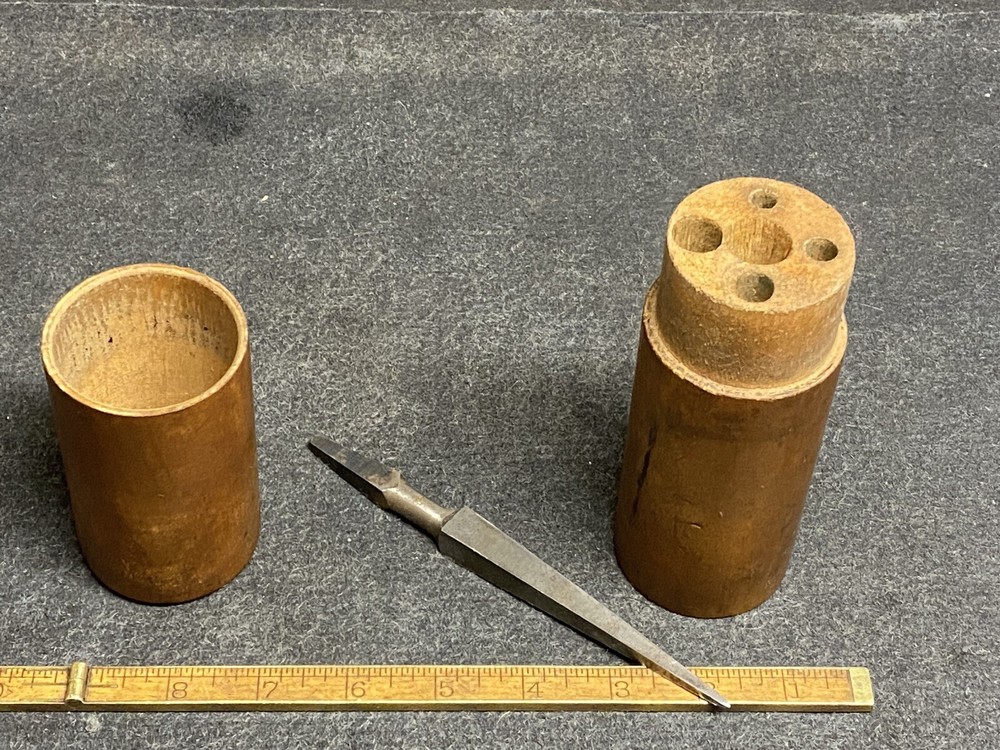 Vintage Wooden Drill Bit / Punch Set Index