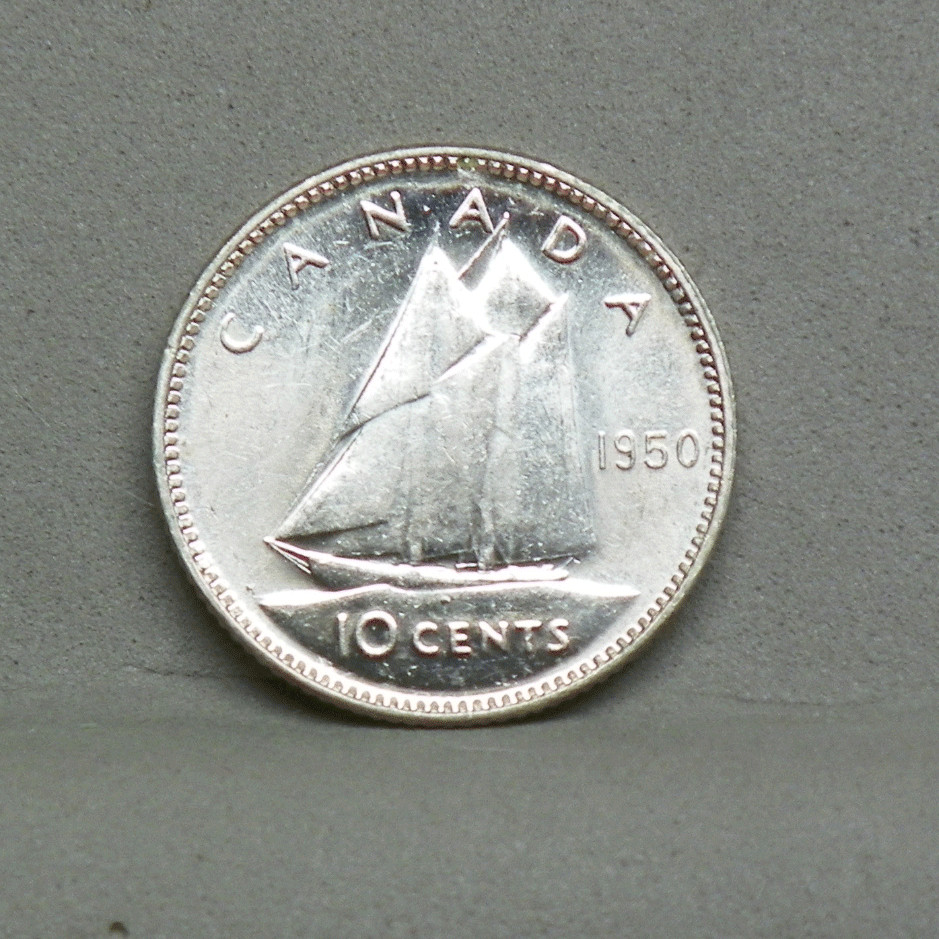 CANADA 1950 10 Cents, Uncirculated
