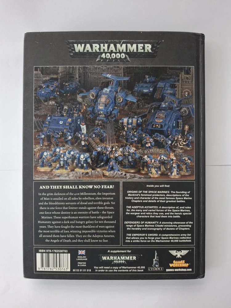 Warhammer 40k Codex SPACE MARINES 6th Edition 2012 Hardback - Free P+P