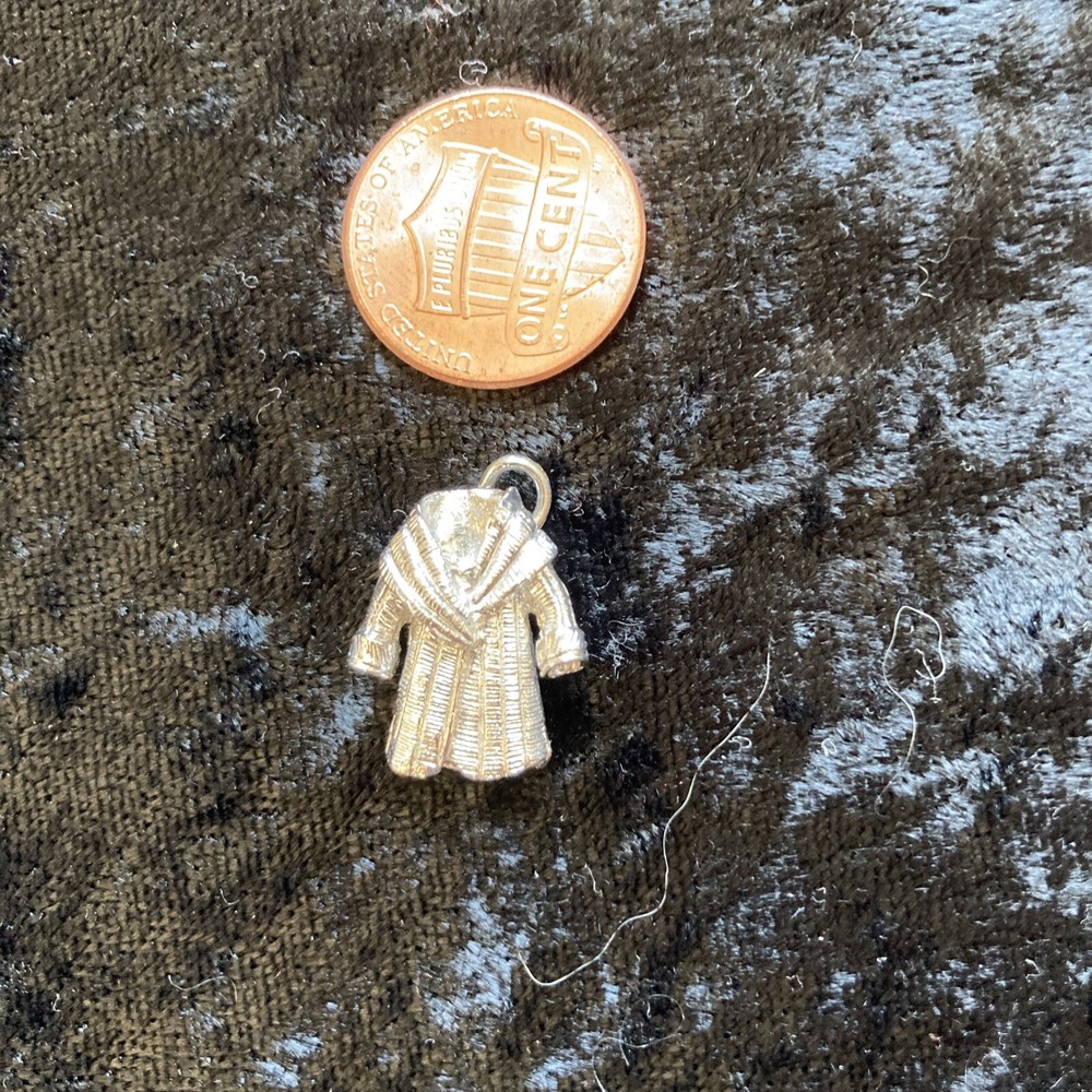 Silver Colored Fur Coat Charm