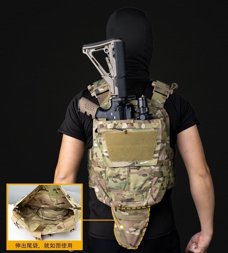Tactical Zip-on Panel Pouch JPC2.0 CPC AVS Vest Rear Panel Backpack