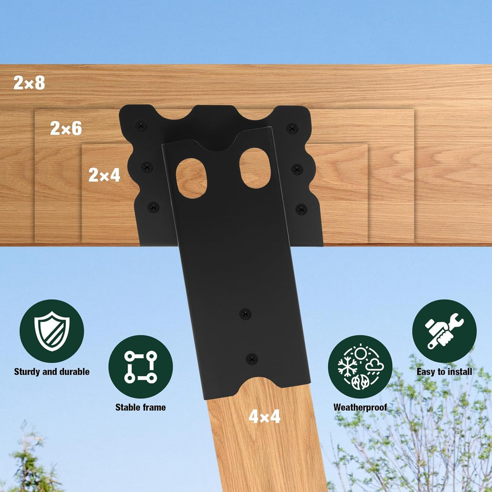 Deer Stand Brackets 4Pcs,Outdoor 4"X 4" Compound Angle Bracket,Multi-Use Elevato