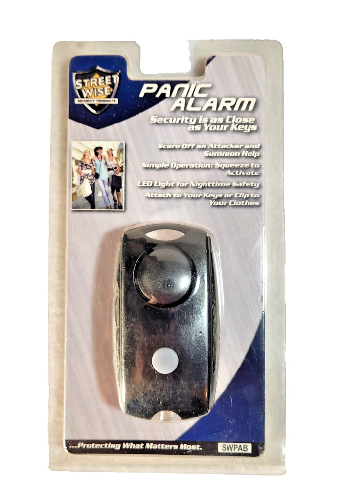 Streetwise Black Panic Alarm Keychain/clip w/ LED light
