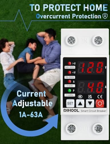 Adjustable Voltage Protector 110V 220V, Low/High Voltage Cutoff and