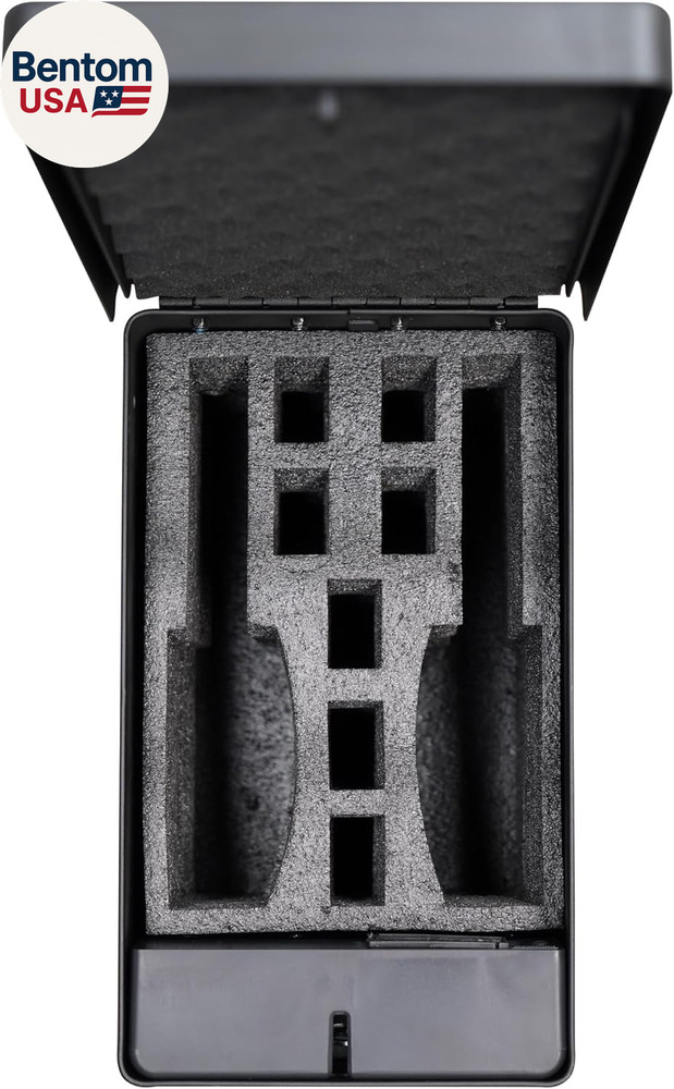 Range Vault Portable Pistol Safe with Electronic Lock, Solid Steel Construction,