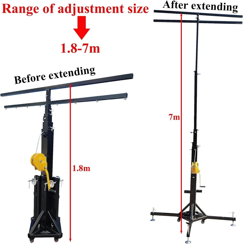 2pcs/set Lighting Crank Stands, 22.9FTHeavy Duty Truss LED Lighting System