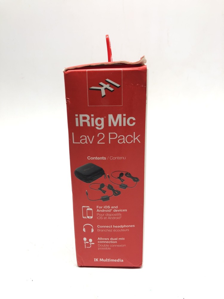 IK Multimedia iRig Mic Lav Condenser Microphone for iPhone iPad Touch Android.