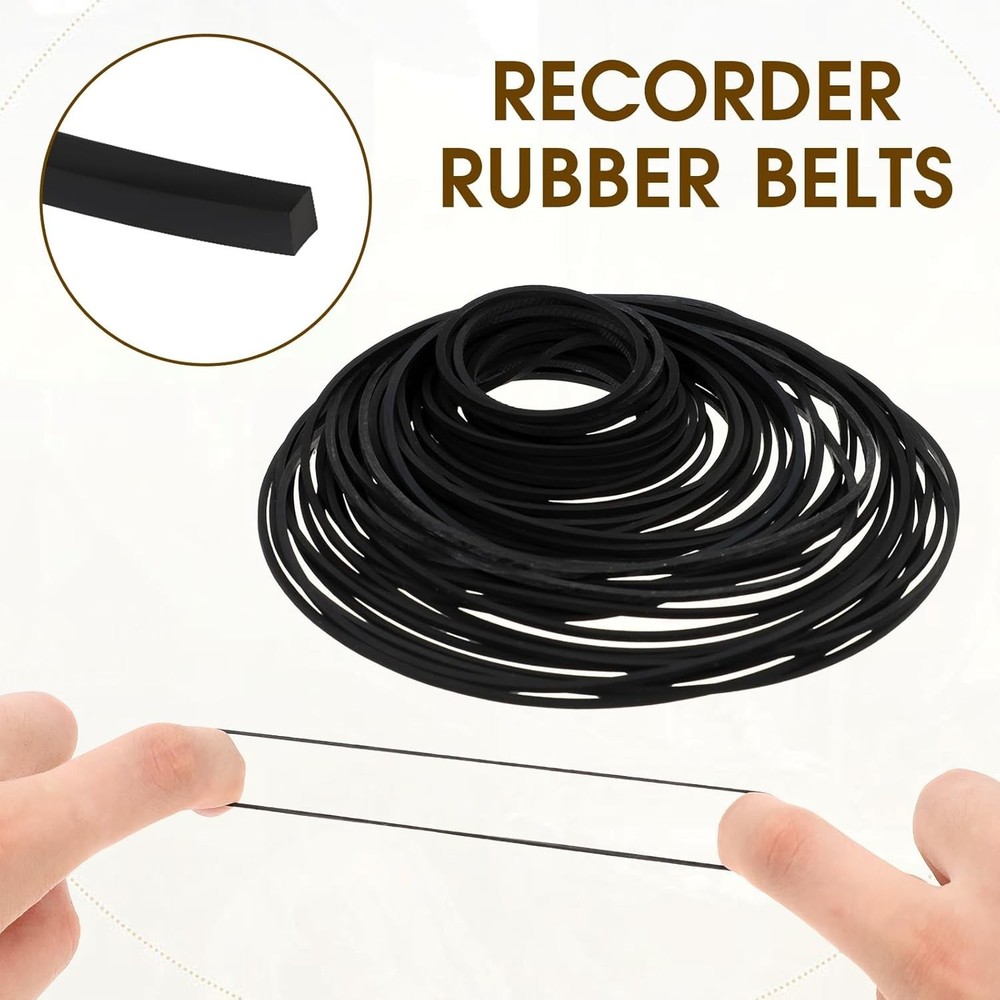 100 Rubber Belts for Cassette Player Repair - Smooth & Reliable Function