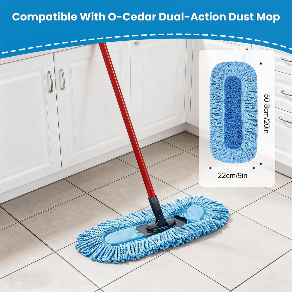 1 Pack Dust Mop Head for O-Cedar Dual-Action Dust Mop Pads Refills Microfiber...