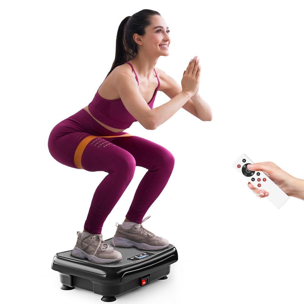 Vibration Plate Exercise Machine Mini Vibrating Plates for Lymphatic Drainage...