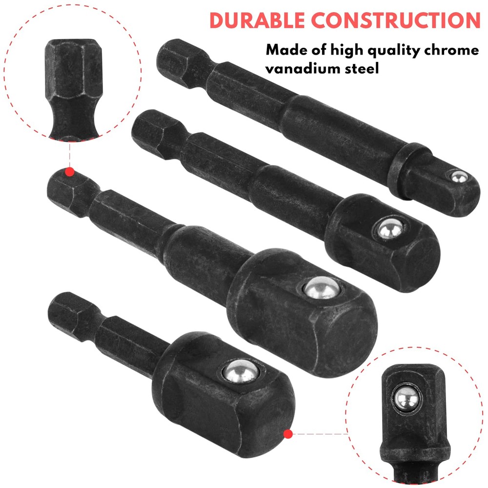 Socket Adapter Set 17 Piece includes Reducer, Universal Joint Socket Set, Dri...