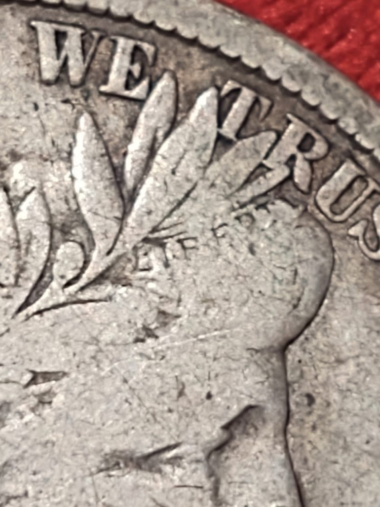 1905-S Barber Silver Half Dollar High Fine Partial LIBERTY