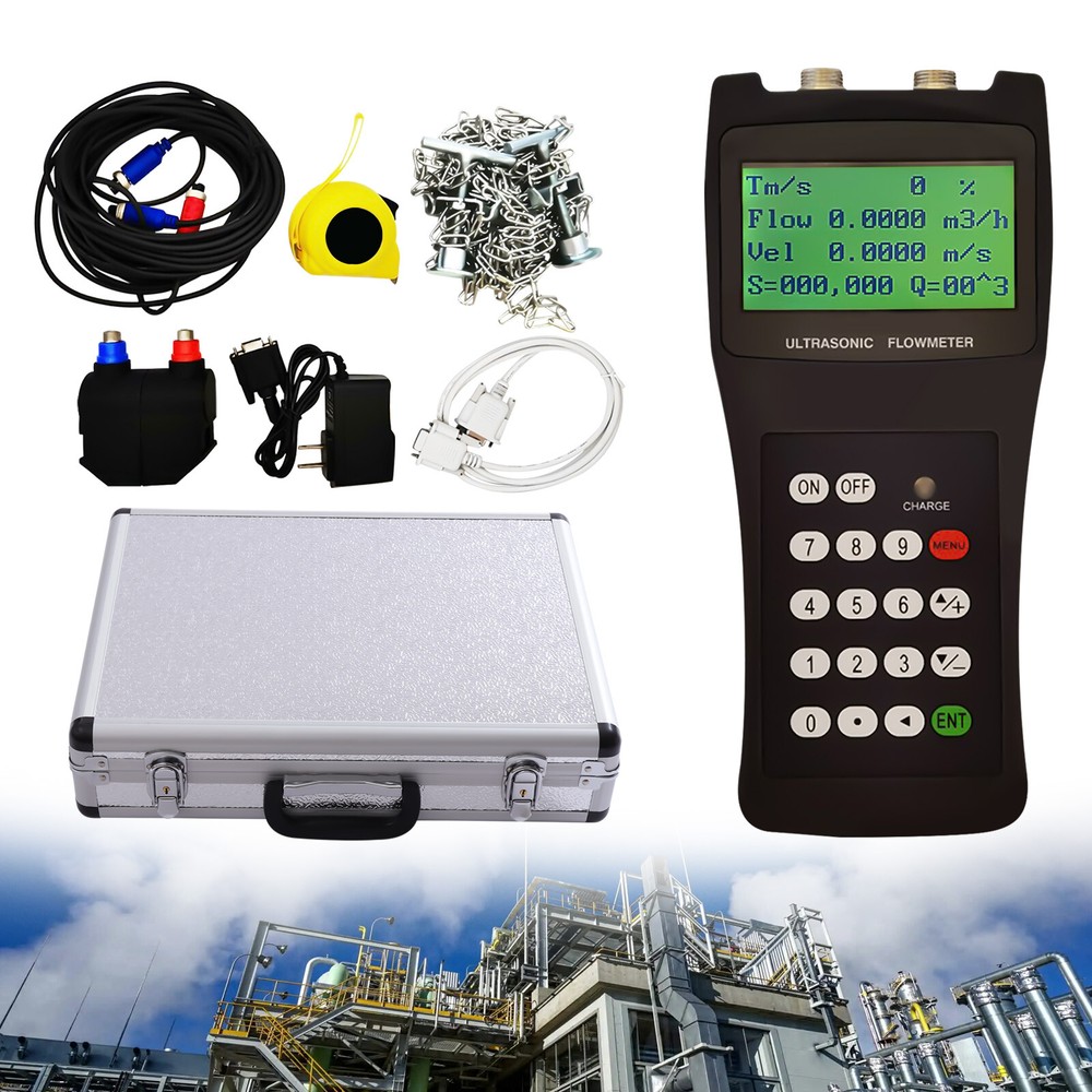 TDS-100H Ultrasonic Liquid Flow Meter Handheld Digital FlowMeter DN50-DN700