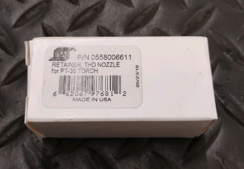 ESAB 0558006611 THD NOZZLE RETAINER Retaining Cup W/Threads PT-38 Torch