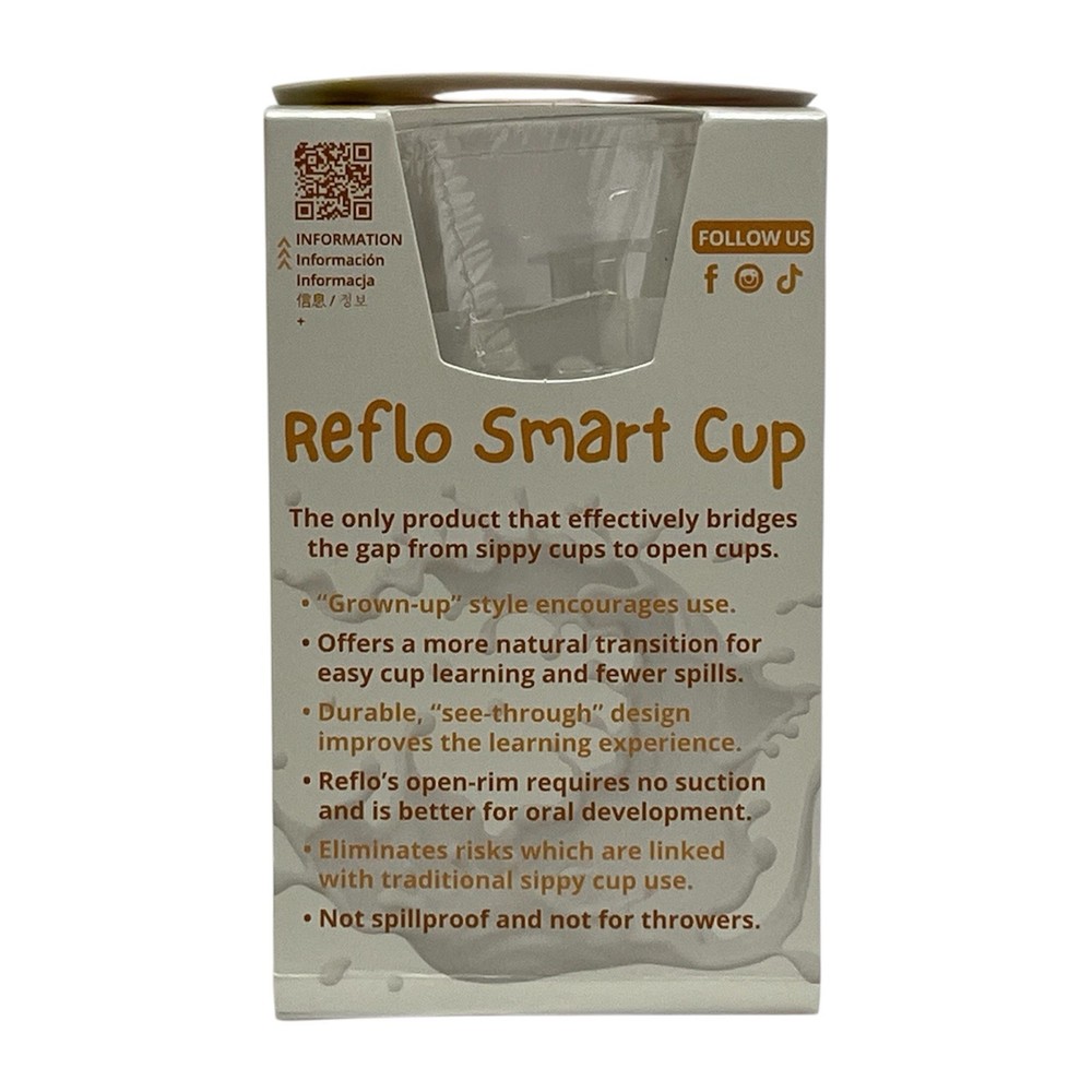 Cup Clear 1-Pack Open Training Cup Toddler Cup, No Suction 6oz, 360 Control-Flow
