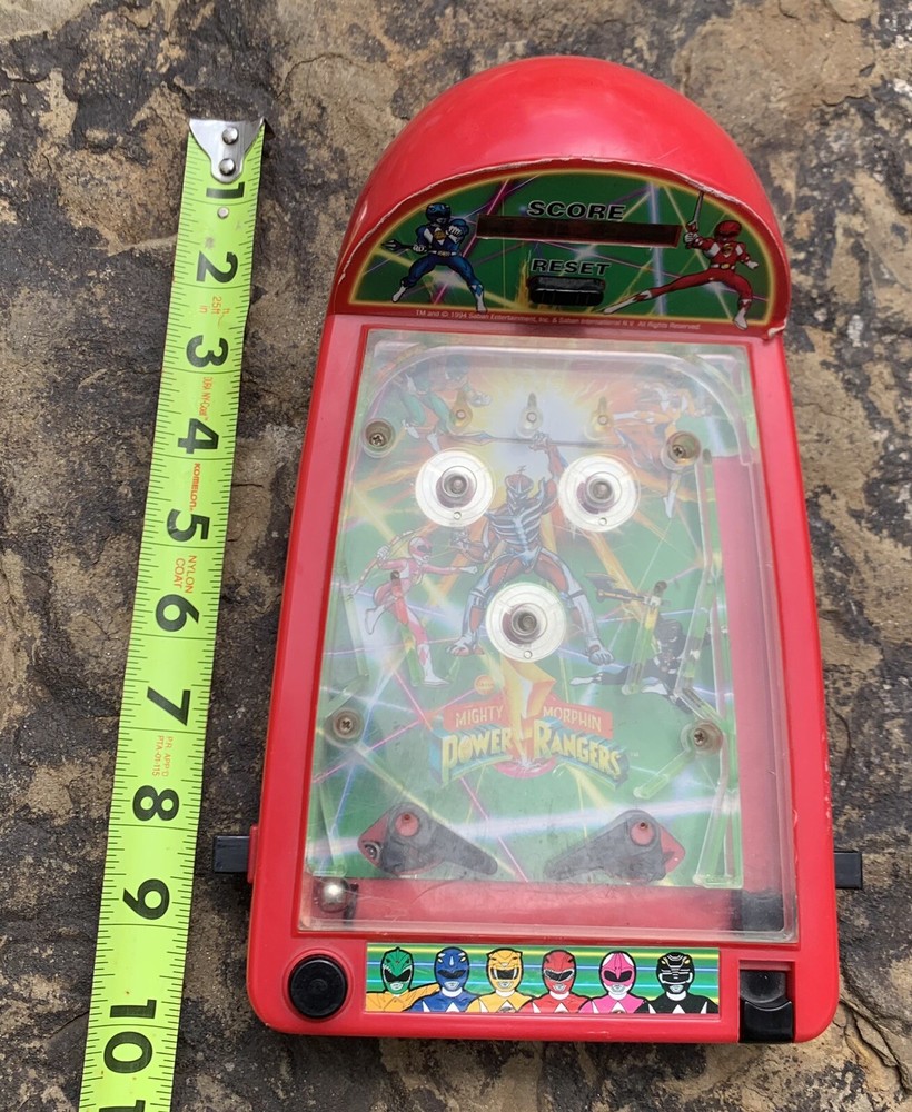 Mighty Morphin Power Rangers Pin Ball Machine. Okay Condition