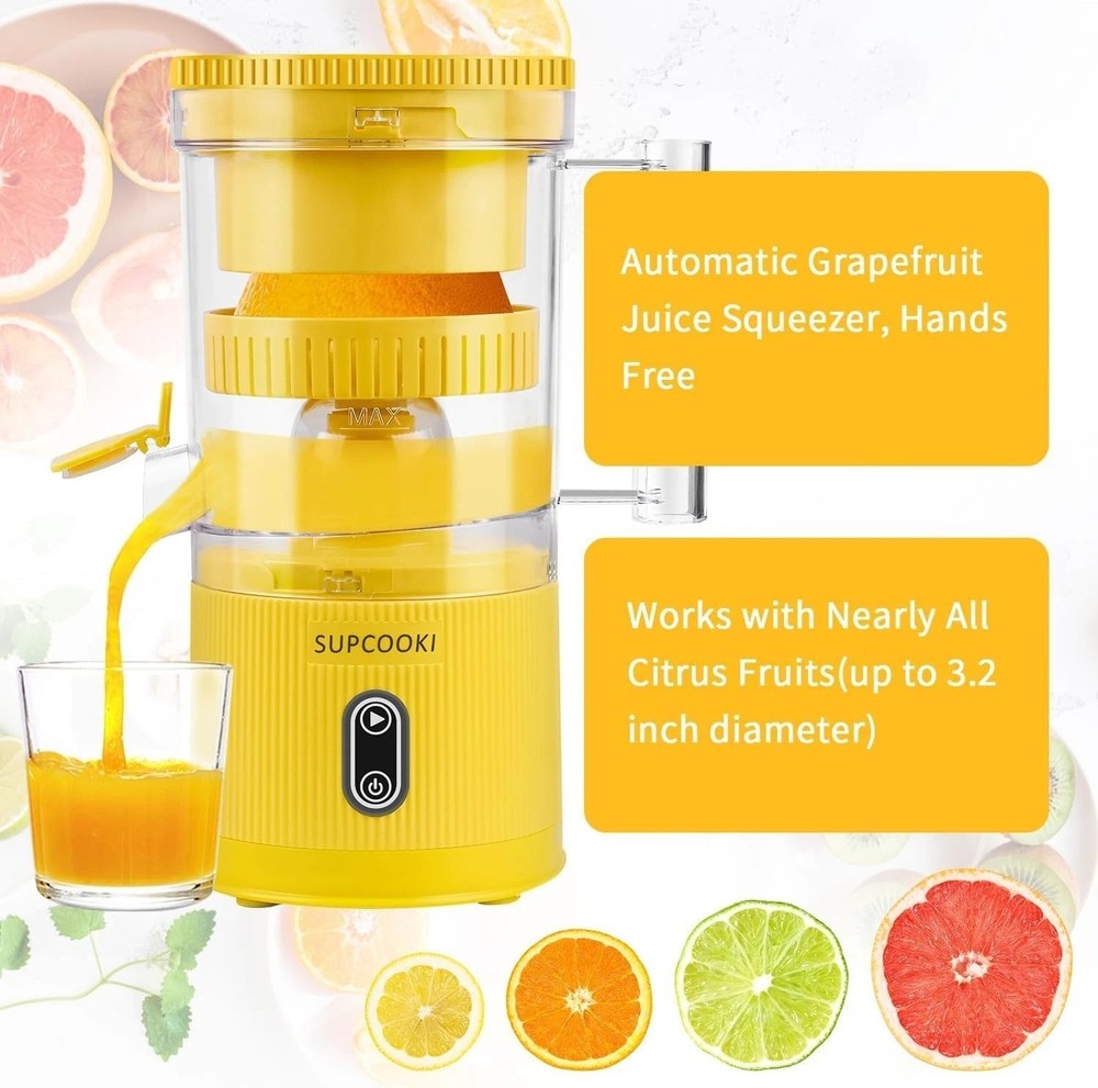Electric Rechargeable Citrus Juicer - Automatic Sq