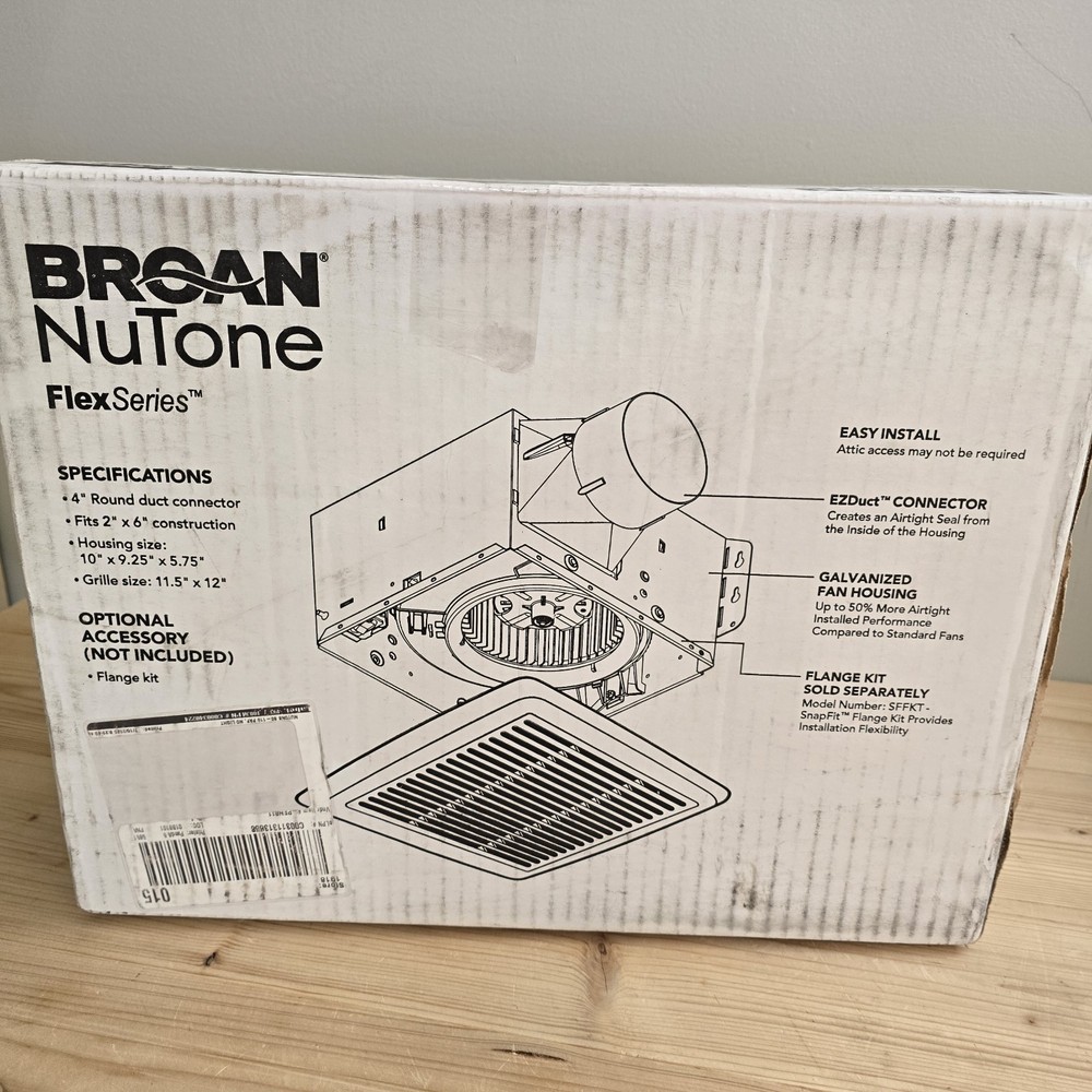 Flex Series 80-110 Selectable CFM, Room Side Installation, Bathroom Ceiling...