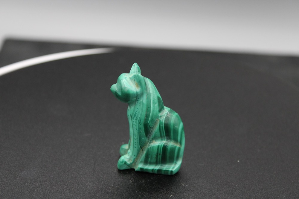 Malachite Cat Figures