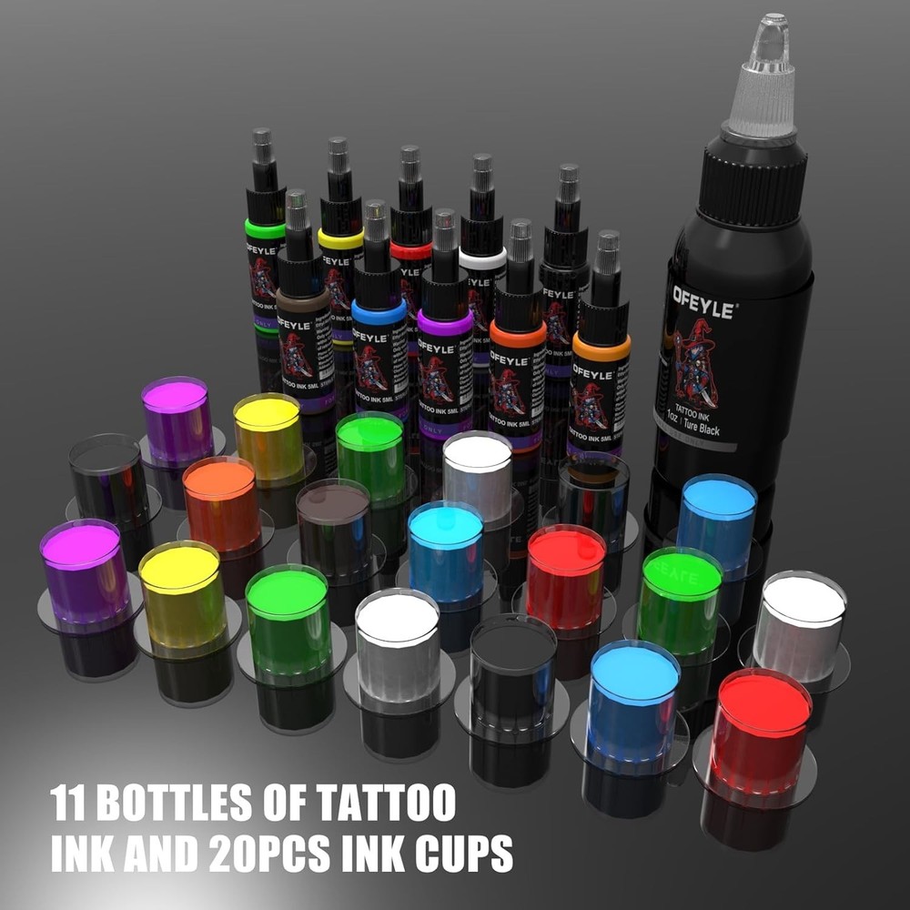 Wireless Tattoo Gun Kit with LED Display and Complete Accessories Set