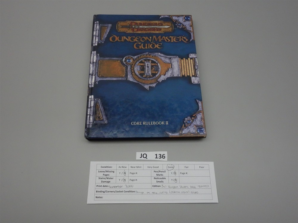 Dungeons & Dragons, D&D: Dungeon Master's Guide Core Rulebook II 3.0 Edition