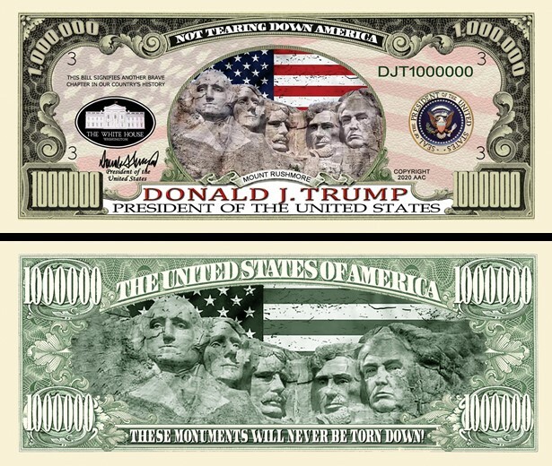 OUR TRUMP ON MOUNT RUSHMORE NOVELTY NOTE (2 EA)